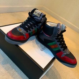 Gucci black screener high tops